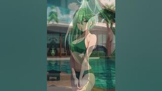 ☀️ Summer Style: AI Anime Girl Lookbook in Green Bikinis ☀️