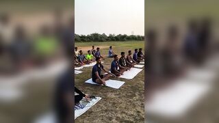 Yoga class by KUDA Students #army #kuda #defence_academy #yoga #free #trending #yogamusic #defence
