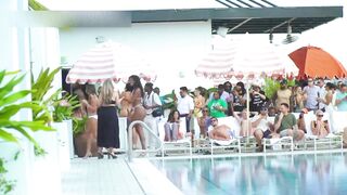 enjoy summer pool party with beautiful girls are bikinis @mindfullmedia_20.M