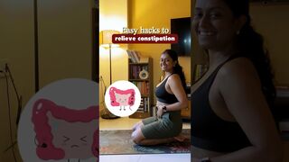 1 Min Yoga Stretches-Ep.16 Constipation Relief???? #fitnesswithapoorva #constipation #shortsfeed