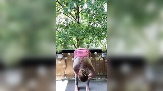 Forward bend stretching options