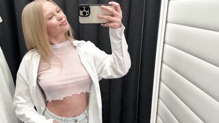 [4K] Transparent Crop Top Try On Haul with Molly Haul | See Through Haul 2024