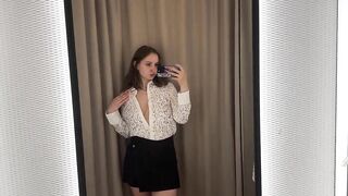 [4K] Try-On Haul: Elegant Sheer Lace Blouse