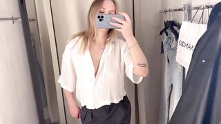 [4K] See Through Try On Haul | Transparent TOPS Try On Haul | ZARA