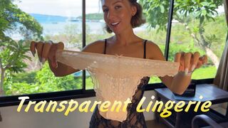 [4K HomeWife] Try on Haul Transparent dress See throught panties