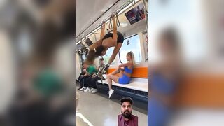 Who more flexible? ???? #dance #train #metro #challenge #treasure #cosplay #tutorial #bts #shorts