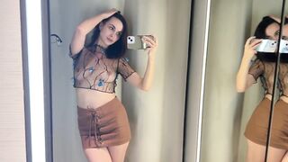 [4K] Transparent Try On Haul In Dressing Room | Get Ready With Jana (2024)