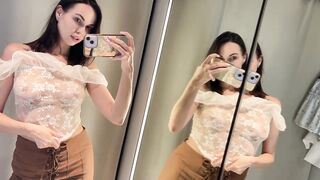 [4K] Transparent Try On Haul In Dressing Room | Get Ready With Jana (2024)