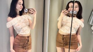 [4K] Transparent Try On Haul In Dressing Room | Get Ready With Jana (2024)