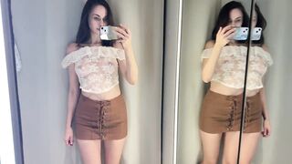 [4K] Transparent Try On Haul In Dressing Room | Get Ready With Jana (2024)