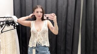 [4K] Transparent Try on Haul | See Through No Bra Trend