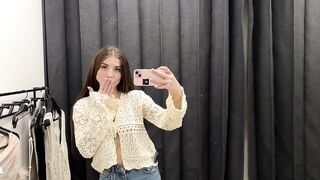 [4K] Transparent Try on Haul | See Through No Bra Trend