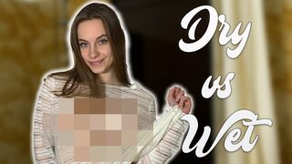 [4K] Dry vs Wet | Transparent Clothes | See through Try on Haul