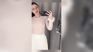 Hot Girl Try on Haul Bigbank Wipe it down #tiktok #wipeitdown #bigbank #pausegame #transparent #nude