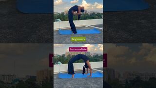 Comparison Yoga Poses : Beginners V/S Intermediate #yoga #selfcare