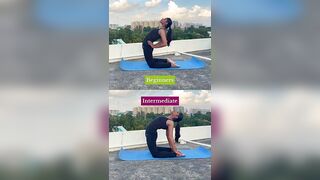 Comparison Yoga Poses : Beginners V/S Intermediate #yoga #selfcare