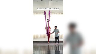 Ankle Hang or Hang Man is one of the Famous Aerial Yoga Inverted Posture