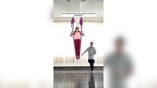 Ankle Hang or Hang Man is one of the Famous Aerial Yoga Inverted Posture