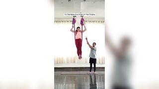 Ankle Hang or Hang Man is one of the Famous Aerial Yoga Inverted Posture