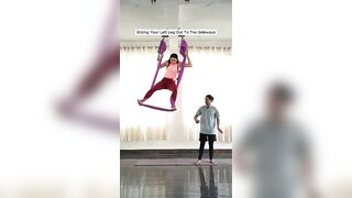 Ankle Hang or Hang Man is one of the Famous Aerial Yoga Inverted Posture