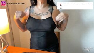 4K TRANSPARENT Fishnet Dress Office Try On Haul | No Bra No Pasties | See Through Sheer Lingerie