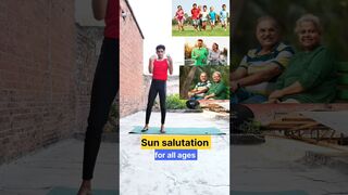 Sun Salutation for all ages #sunsalutation #yoga #yogalife #yogainspiration #shorts #foryou