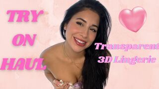 4K TRANSPARENT 3D LINGERIE TRY ON/MODELING ???? MIRROR VIEW | Ava Andraya TryOn