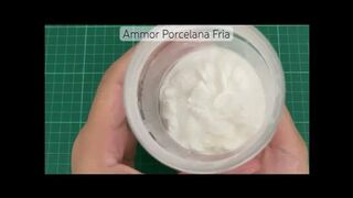 Como hacer crema falsa en porcelana fria - pasta flexible Chantilly merengue falso