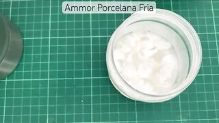 Como hacer crema falsa en porcelana fria - pasta flexible Chantilly merengue falso