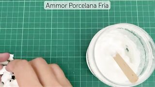 Como hacer crema falsa en porcelana fria - pasta flexible Chantilly merengue falso