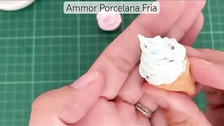 Como hacer crema falsa en porcelana fria - pasta flexible Chantilly merengue falso