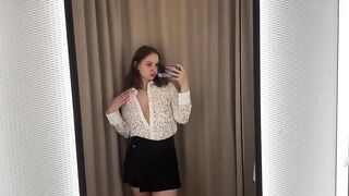 4K Try On Haul Elegant Sheer Lace Blouse