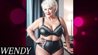 Attractive Natural Plus Size Older Women????Over 60 || Wearing Retro Lingerie