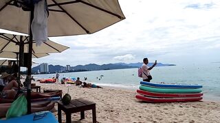 Nha Trang is a hot tourist destination with foreign tourists wearing bikinis