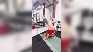 Inversions Yoga Flow in the Gym #flexibility