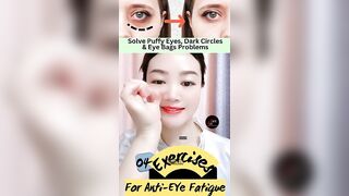 Solve Puffy Eyes, Dark Circles & Eye Bags Problems #faceyoga #facialyoga #yoga #eyelift #shorts