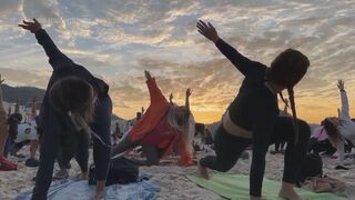 Rio de Janeiro celebrates International Yoga Day with massive sunrise class in Copacabana