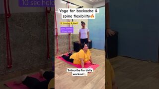 Yoga for backache & healthy hormones????‍♀️#shorts #viral #youtubeshorts #backpain #yoga #ytshorts #yt