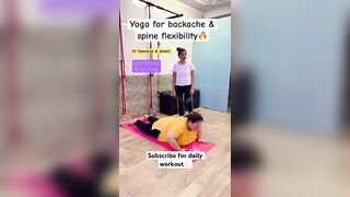 Yoga for backache & healthy hormones????‍♀️#shorts #viral #youtubeshorts #backpain #yoga #ytshorts #yt