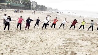 10th International Yoga Day Celebration at Juhu Beach by AAROGYYAM