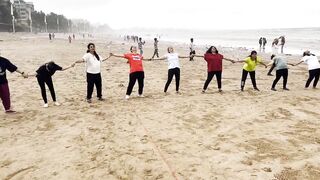 10th International Yoga Day Celebration at Juhu Beach by AAROGYYAM