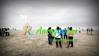 10th International Yoga Day Celebration at Juhu Beach by AAROGYYAM