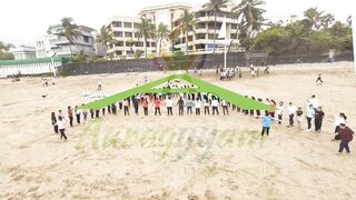 10th International Yoga Day Celebration at Juhu Beach by AAROGYYAM