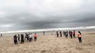 10th International Yoga Day Celebration at Juhu Beach by AAROGYYAM