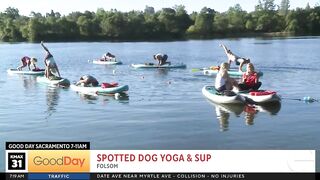 Go on a stand-up paddle board yoga adventure with Molly!