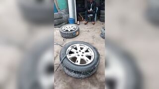 Compilations:;of stretching stubborn car TYRES via frames tactics!!!!????????????