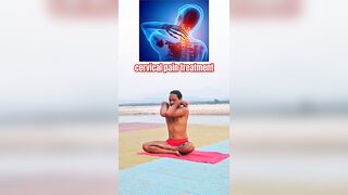 cervical pain treatment ll yogacharya Govind Das #uk #yoga #yogi #nepal #india #viral #video #shorts