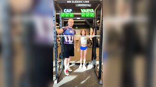 ????️ Stretching challenge, did she do everything right???? #challenge #stretching #shorts #sport #gym