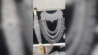 Rs1500 Rupees.... American Diamond Flexible Silver Ruby Sets Available....(9788382624)(8838571905)