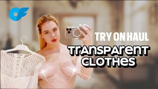 [4K] TRY ON HAUL 2024 | Semi-Sheer Shirt & Transparent | Tunic Sheer Elegance